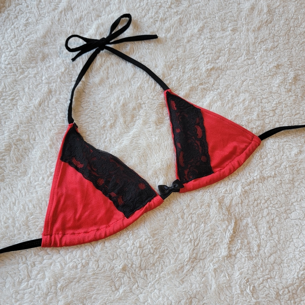 Lace triangle bikini lingerie